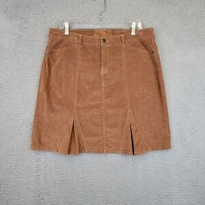 Vintage‎ Plugg Corduroy Skirt Juniors 11 Brown Pleated 90s Y2K Academia Western